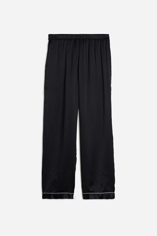 Intimssimi Silk Satin Pajama Pants Black | ILICD96748