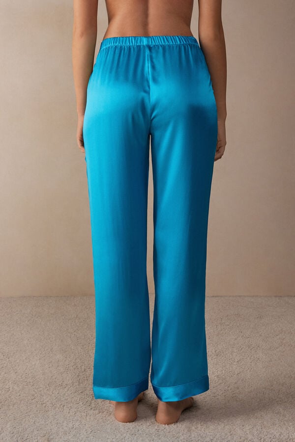 Intimssimi Silk Satin Pajama Pants Blue | GILUC28238