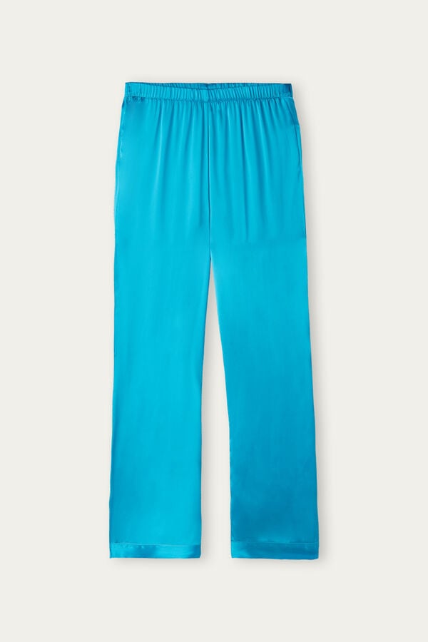 Intimssimi Silk Satin Pajama Pants Blue | GILUC28238