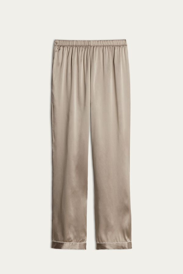 Intimssimi Silk Satin Pajama Pants Natural | ILJZR36315