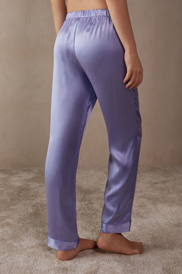 Intimssimi Silk Satin Pajama Pants Violet | ILEGJ24539