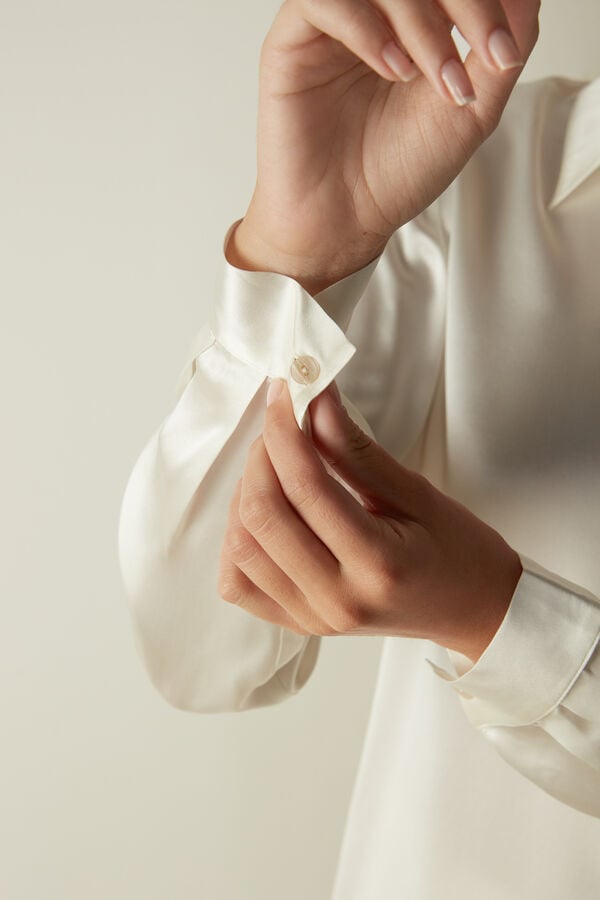 Intimssimi Silk Shirt White | GILEC24673