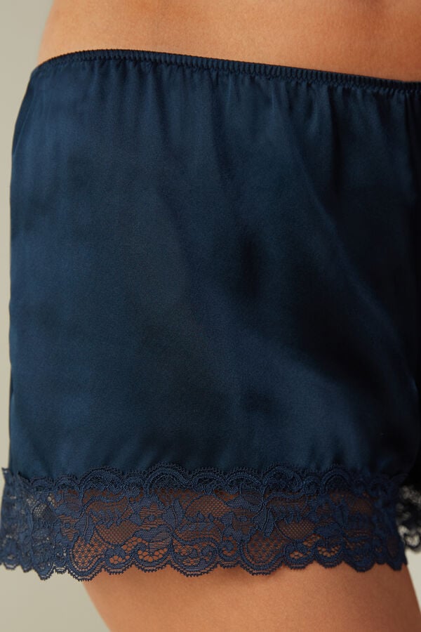 Intimssimi Silk Shorts Blue | TILPQ67229