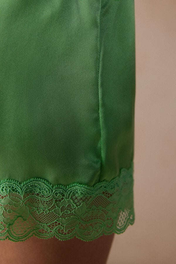 Intimssimi Silk Shorts Green | PILER45432