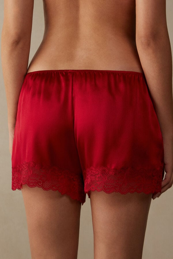 Intimssimi Silk Shorts Red | ILQCS97325