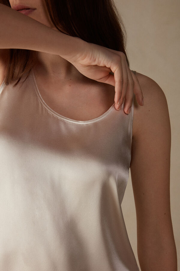 Intimssimi Silk and Modal Tank Top Natural | ILXMI51869