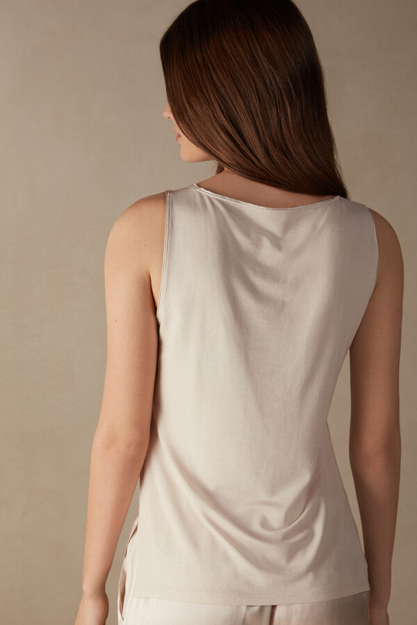 Intimssimi Silk and Modal Tank Top Natural | ILXMI51869