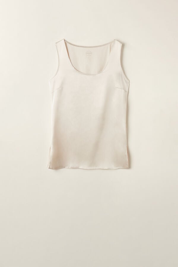 Intimssimi Silk and Modal Tank Top Natural | ILXMI51869