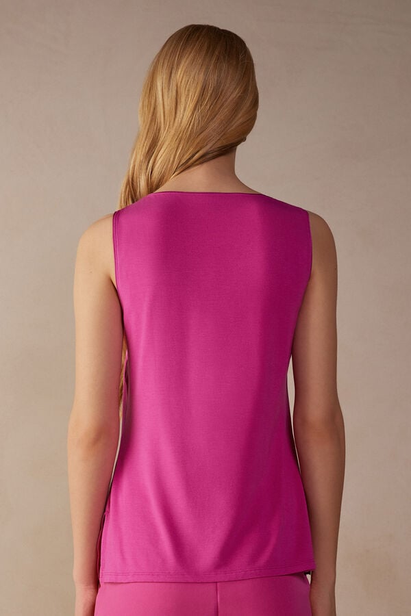 Intimssimi Silk and Modal Tank Top Pink | ILNEJ88710