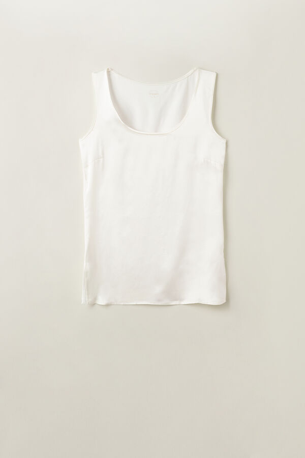 Intimssimi Silk and Modal Tank Top White | ILCIF28904