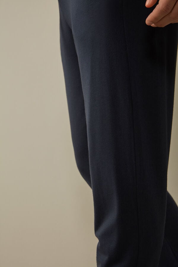 Intimssimi Silk and Modal Trousers Blue | BILSD94796