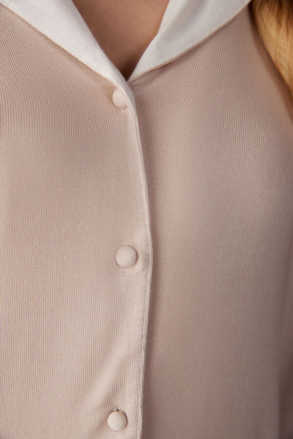 Intimssimi Simple Elegance Open Front Cardigan in Modal Pale Pink | ILZPD99582