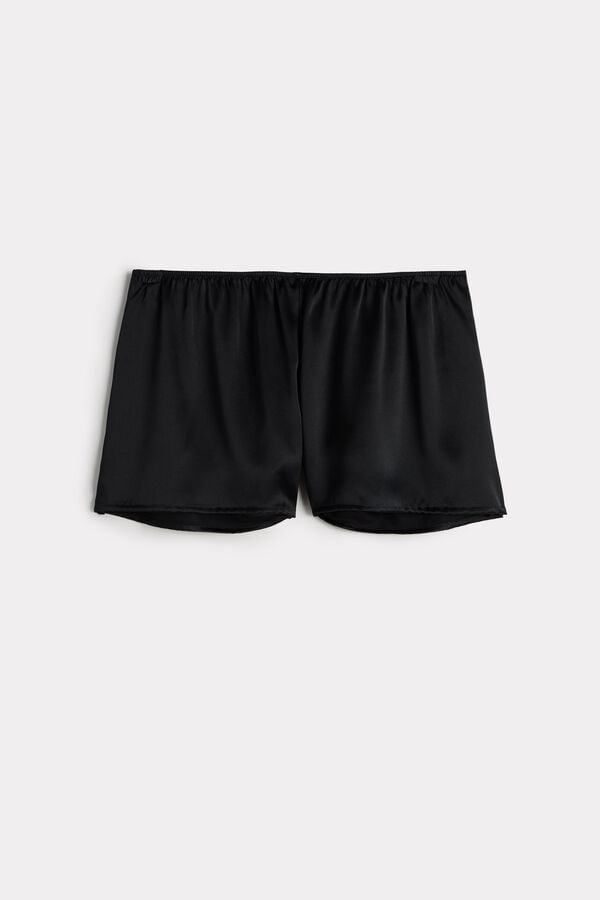 Intimssimi Smooth Silk-Satin Shorts Black | PILQX32701