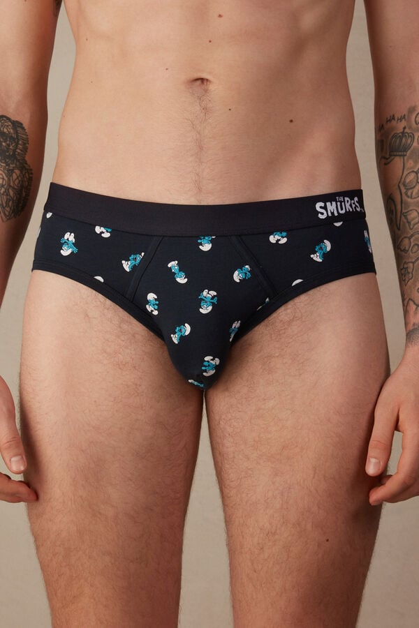 Intimssimi Smurf Briefs in Stretch Supima® Cotton Blue | ILZPD13056