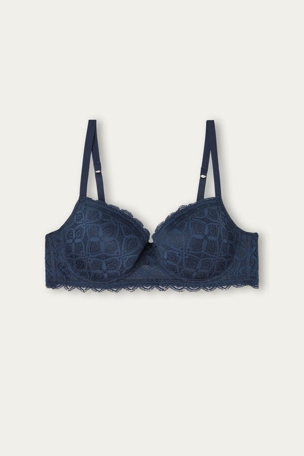 Intimssimi Sofia Balconette Bra in Lace Blue | ILIIZ51184