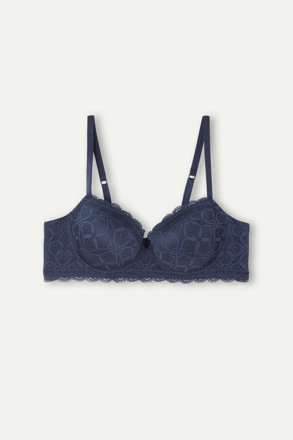 Intimssimi Sofia Balconette Bra in Lace Blue | ILJKU52412