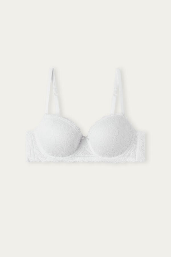 Intimssimi Sofia Balconette Bra in Lace White | PILQX97370