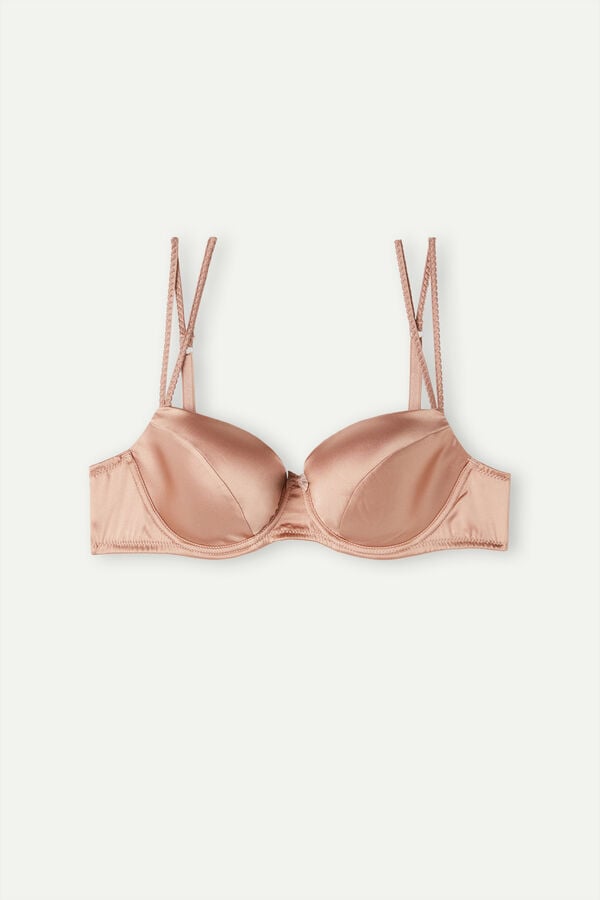 Intimssimi Sofia Balconette Bra in Silk Natural | FILHY27429