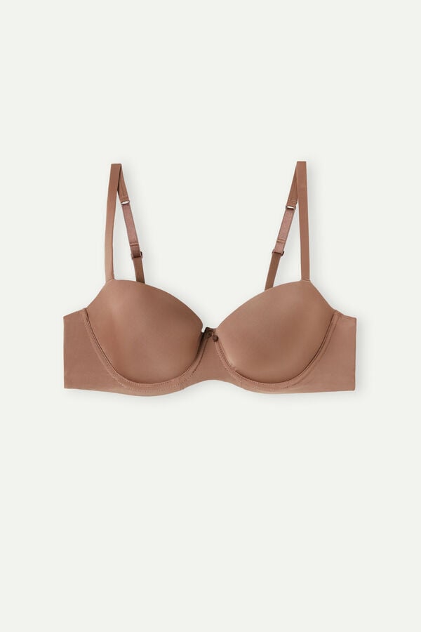 Intimssimi Sofia Balconette Bra in Ultralight Microfiber Natural | AILDF80561