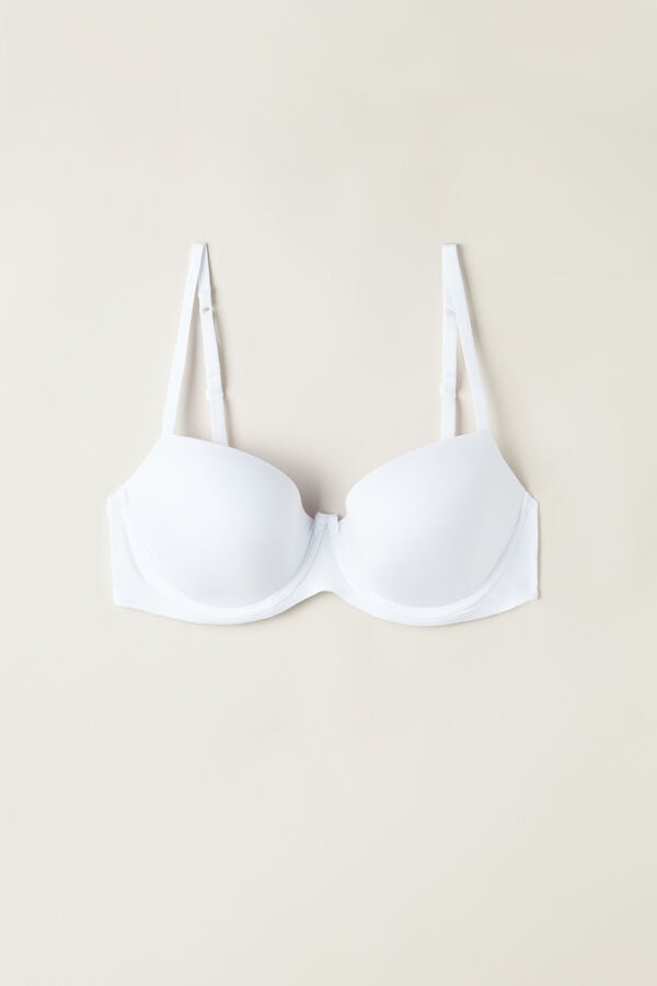 Intimssimi Sofia Balconette Bra in Ultralight Microfiber White | DILVO63878