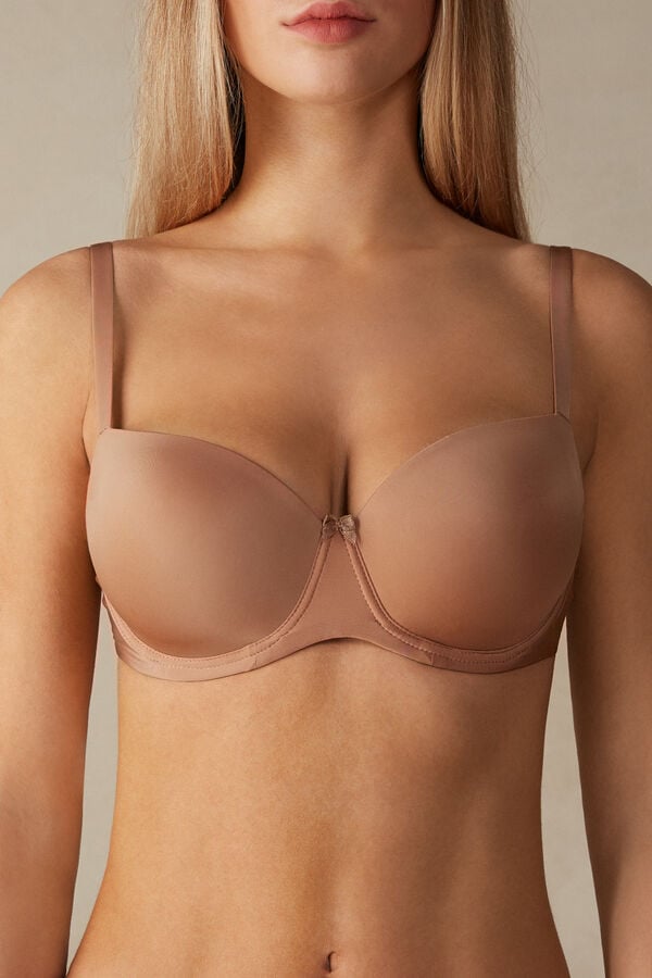 Intimssimi Sofia Balconette Bra in Ultralight Microfiber Natural | TILPQ14610