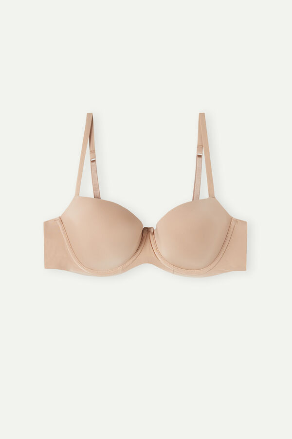 Intimssimi Sofia Balconette Bra in Ultralight Microfiber Natural | ZILMJ14035