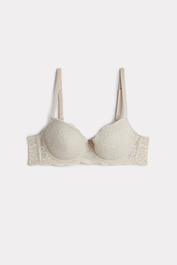 Intimssimi Sofia Lace Balconette Bra Natural | PILER54710