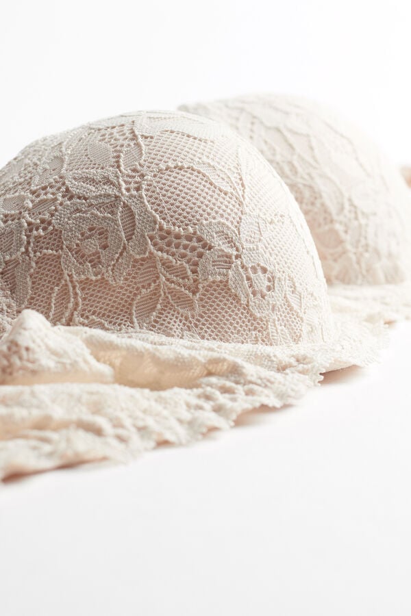 Intimssimi Sofia Lace Balconette Bra Natural | PILER54710