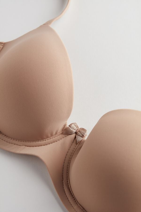 Intimssimi Sofia Microfiber Padded Balconette Bra Natural | GILUC68574