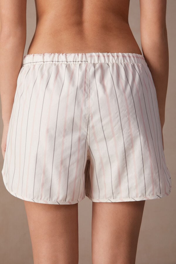 Intimssimi Soft Spring Cotton Cloth Shorts White | PILER48412