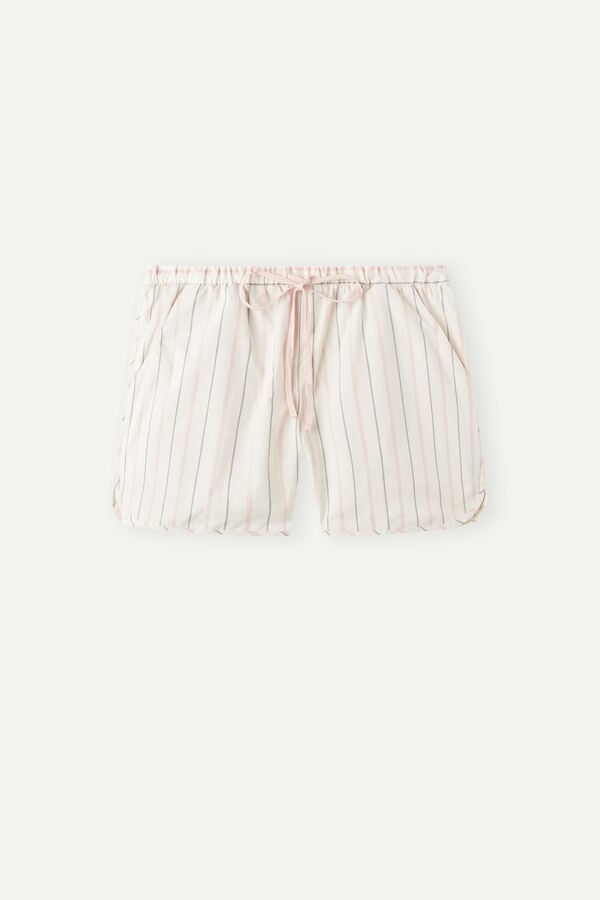 Intimssimi Soft Spring Cotton Cloth Shorts White | PILER48412