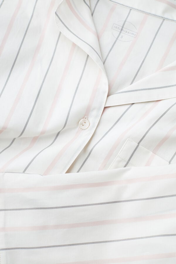 Intimssimi Soft Spring Long Sleeve Button-Up Shirt White | ILNEJ92397