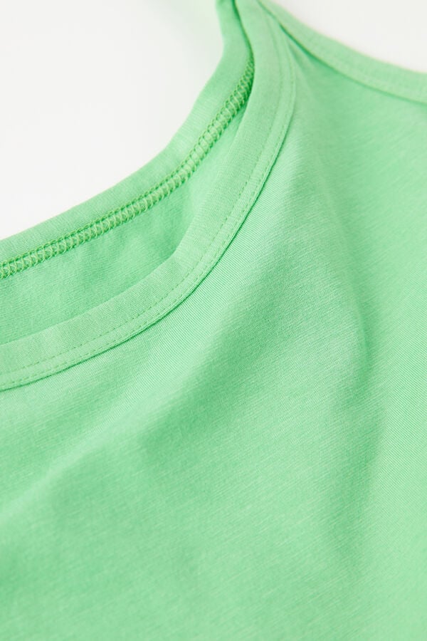 Intimssimi Spaghetti Strap Top in Cotton Green | PILER54325