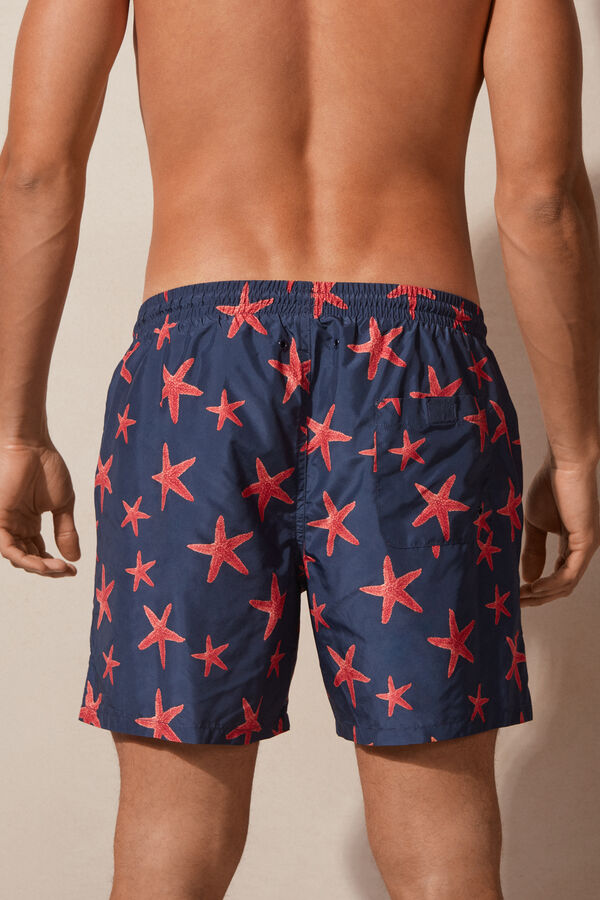 Intimssimi Starfish Print Swim Trunks Blue | DILKV64887