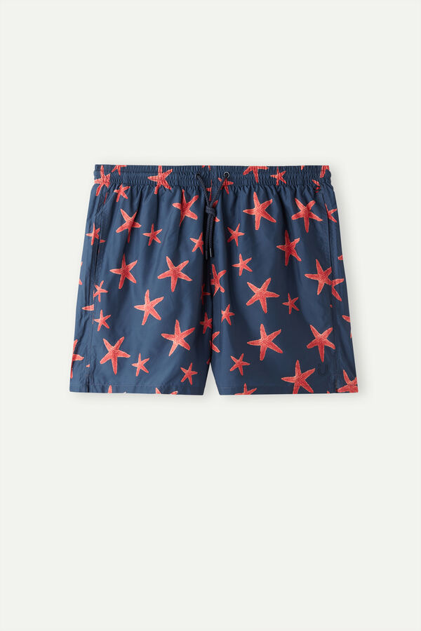 Intimssimi Starfish Print Swim Trunks Blue | DILKV64887