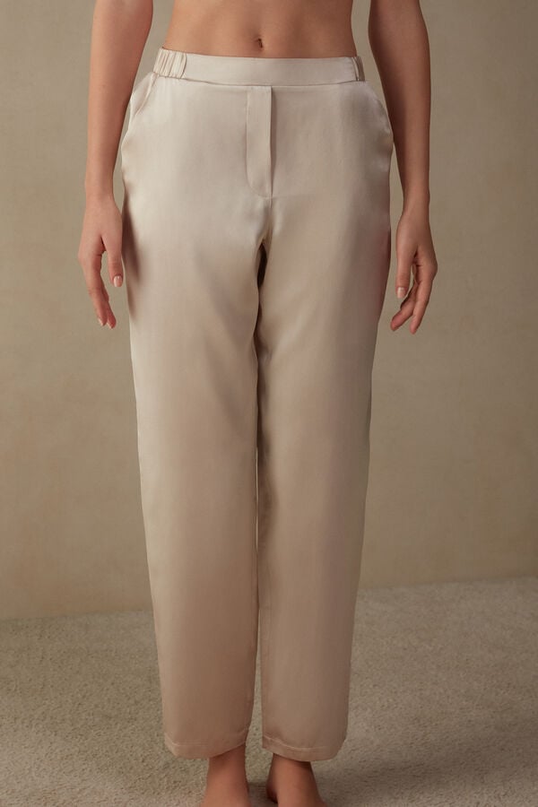 Intimssimi Straight Silk Pants Natural | ILCVG88599