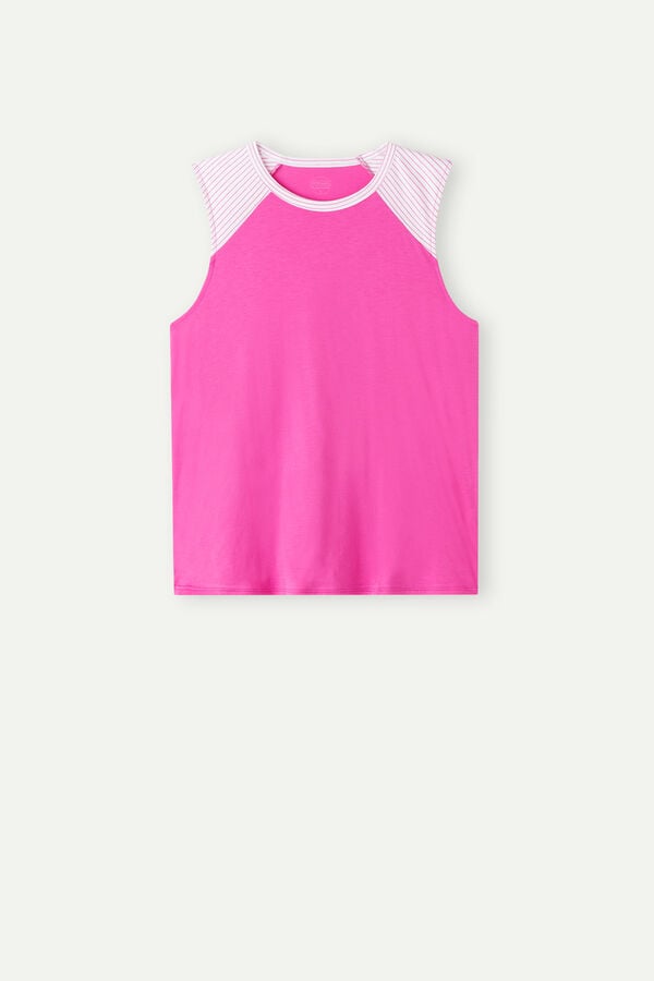 Intimssimi Strawberry Milkshake Tank Top in Supima® Ultrafresh Cotton Pink | ILJVR78333