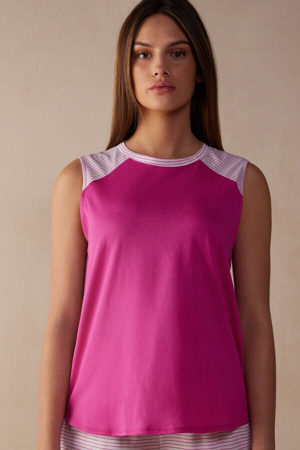 Intimssimi Strawberry Milkshake Tank Top in Supima® Ultrafresh Cotton Pink | ILJVR78333