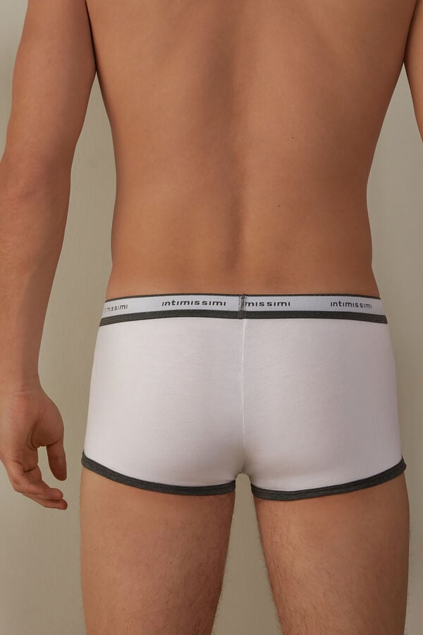 Intimssimi Stretch Supima® Cotton Boxer Shorts with Logo Detail Grey | TILPQ74240