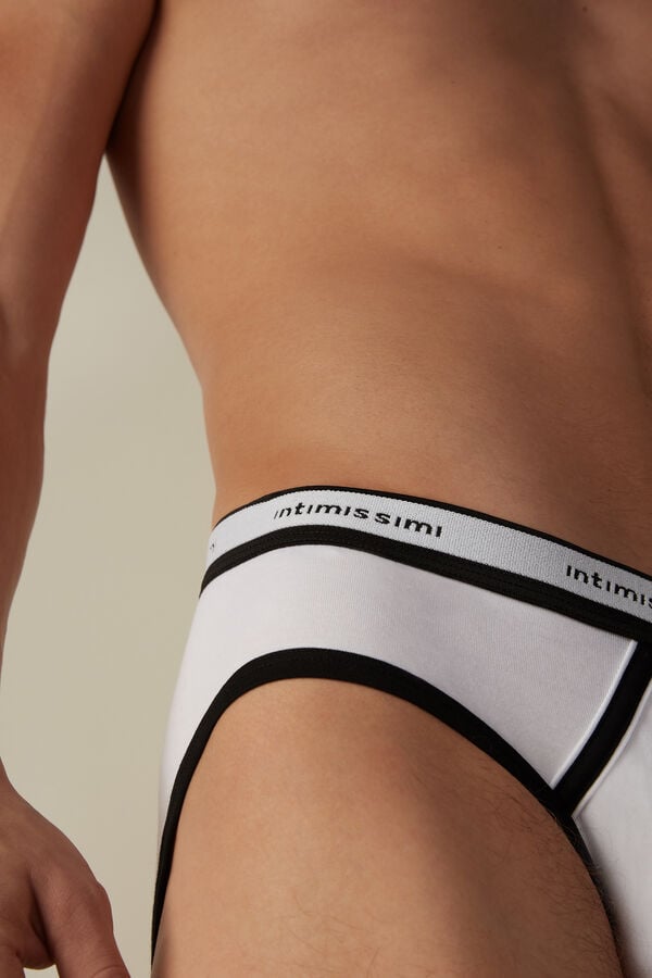 Intimssimi Stretch Supima® Cotton Brief with Logo Detail Multicolor | ILJKU10267