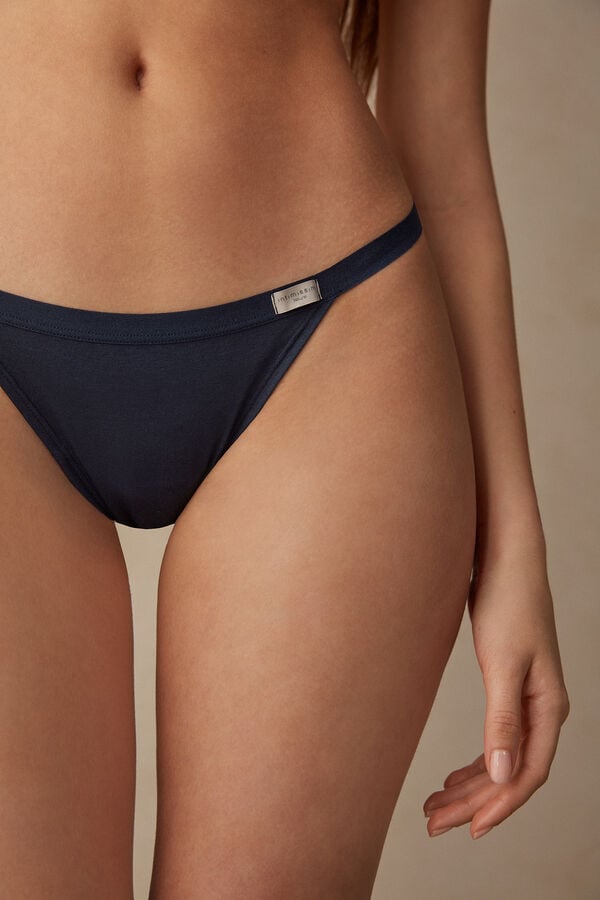 Intimssimi String Thong in Cotton Blue | BILSO56924