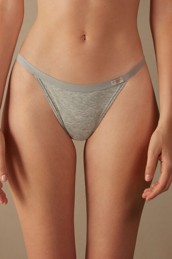 Intimssimi String Thong in Cotton Grey | ILNZX73191