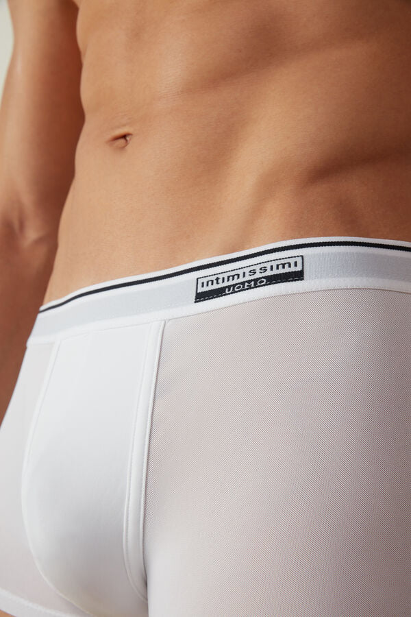 Intimssimi Super Fresh Micro-mesh Boxers White | ILDYB67996