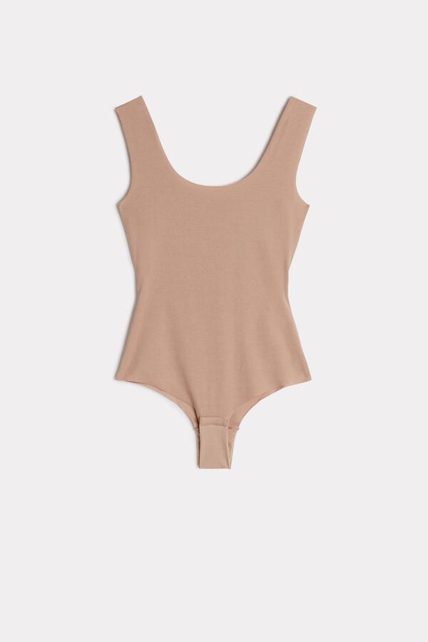 Intimssimi Supima Cotton® Scoop Neck Bodysuit Natural | ILXBR39122