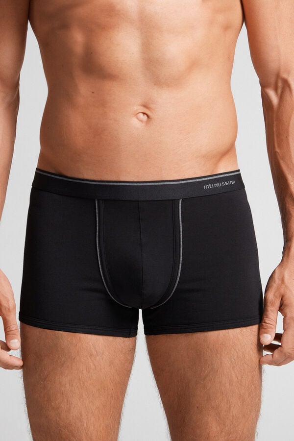 Intimssimi Supima® Cotton Boxers Black | BILSD66444