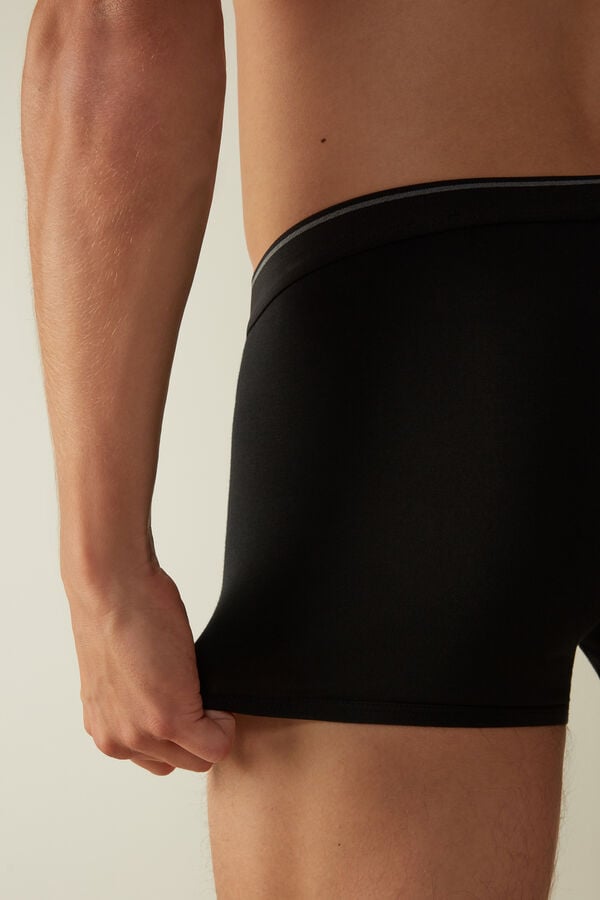 Intimssimi Supima® Cotton Boxers Black | BILSD66444