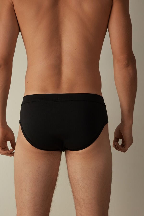 Intimssimi Supima® Cotton Briefs Black | ILEGJ49626