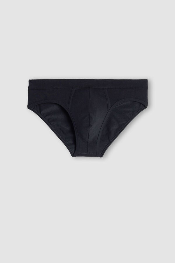 Intimssimi Supima® Cotton Briefs Black | ILEGJ49626