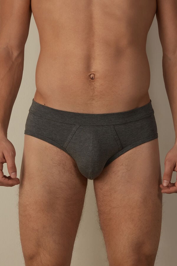 Intimssimi Supima® Cotton Briefs Dark Grey | DILVO92713