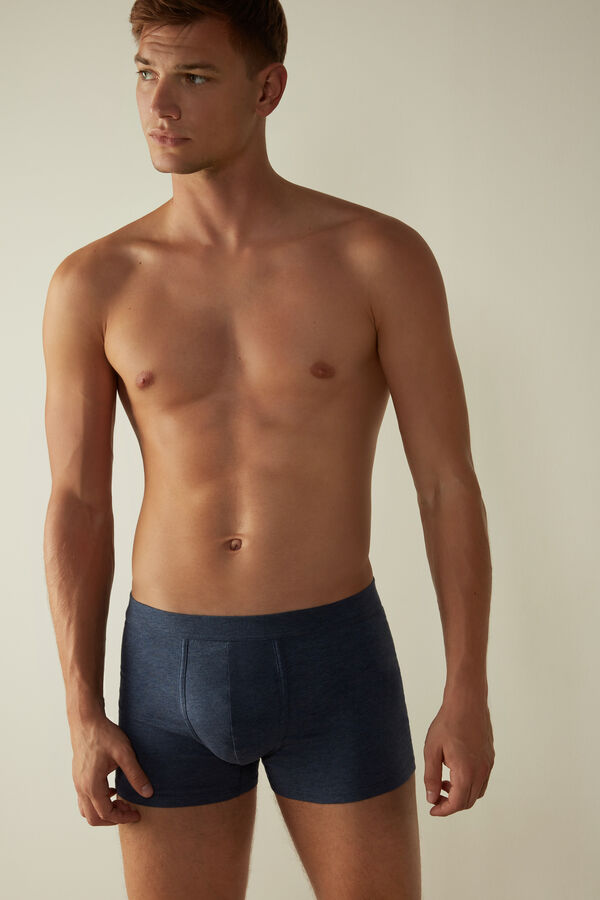 Intimssimi Supima® Cotton Loose Fit Boxers Blue | EILVG28798